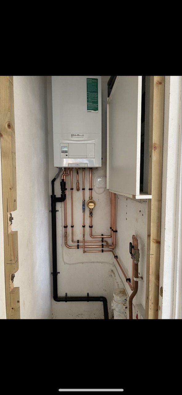 New combi boiler after conversion