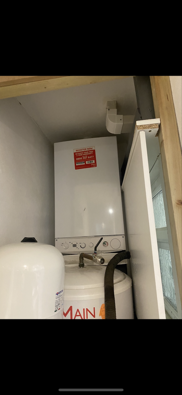 Old system boiler before conversion
