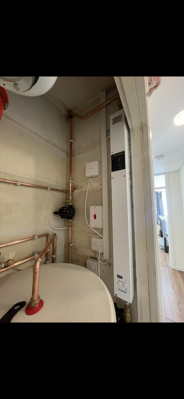 Completed unvented cylinder installation